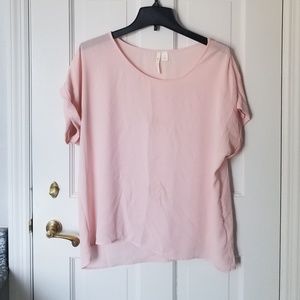 Blush Short-Sleeve Blouse